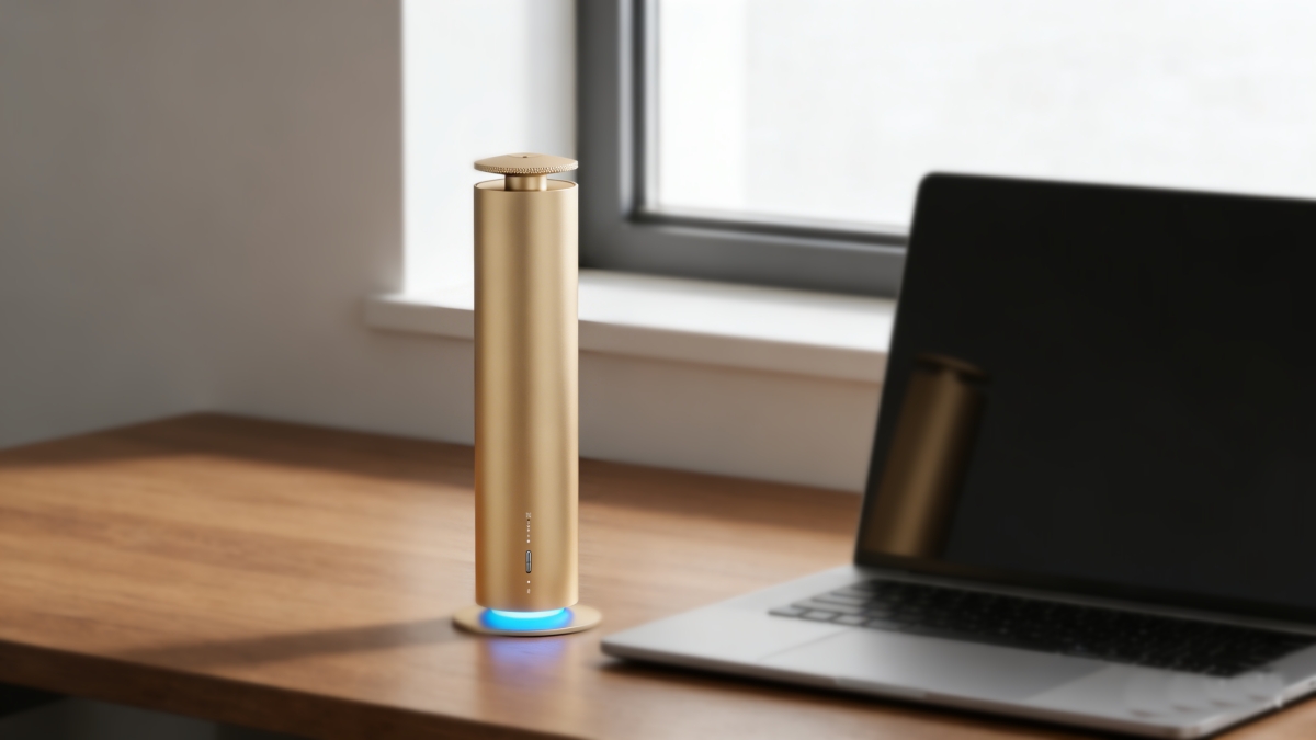 Luxury Wireless USB Aroma Diffuser Tower with Ambient Light ST-01SR